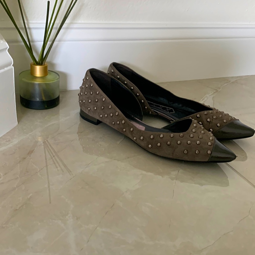 Magrit Studded Suede flats - Picture 2 of 5